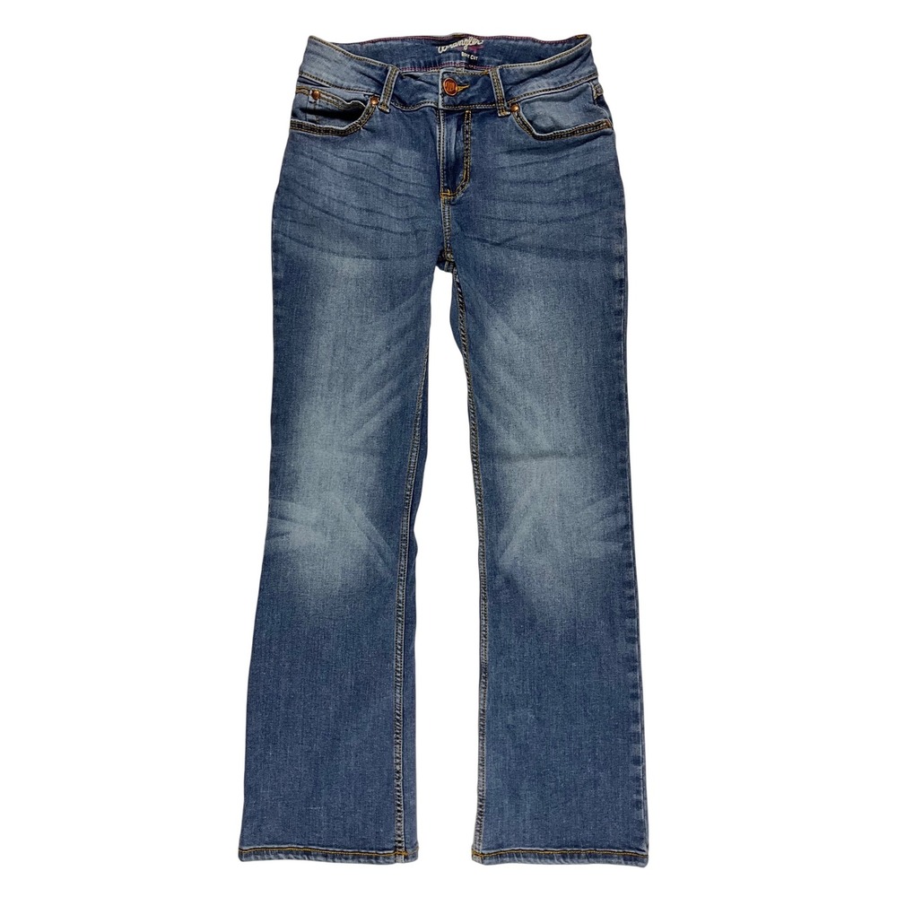Wrangler Womens Boot Cut Jeans Medium Wash Blue Denim Mid‎ Rise 7/8x32